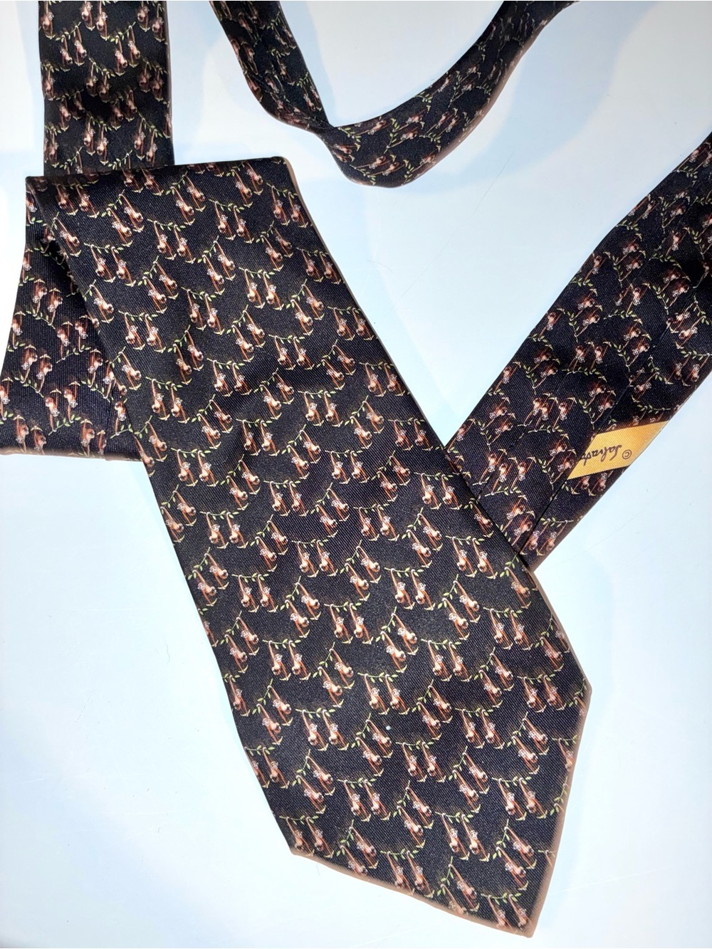 Authentic Salvatore Ferragamo Silk Necktie